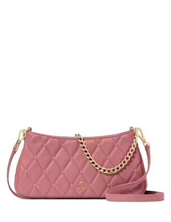 Kate Spade New York Carey Quilted Studs Small Convertible Crossbody Pomegranate