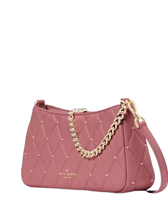 Kate Spade New York Carey Quilted Studs Small Convertible Crossbody Pomegranate