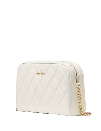Kate Spade New York Carey Smooth Quilted Leather Mini Camera Bag Meringue