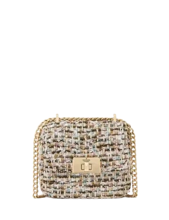 Kate Spade New York Carey Tinsel Tweed Micro Flap Crossbody