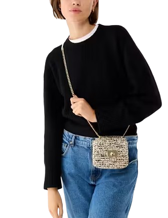 Kate Spade New York Carey Tinsel Tweed Micro Flap Crossbody
