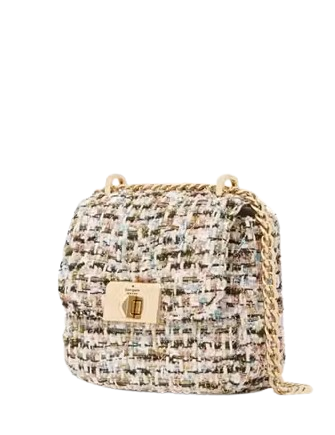 Kate Spade New York Carey Tinsel Tweed Micro Flap Crossbody