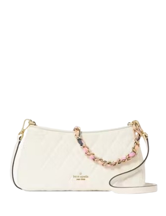 Kate Spade New York Carey Tweed Convertible Crossbody  Cream