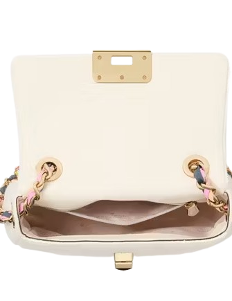 Kate Spade New York Carey Tweed Small Chain Crossbody  Cream