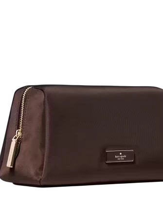 Kate Spade New York Carter Nylon Cosmetic Pouch Hot Fudge