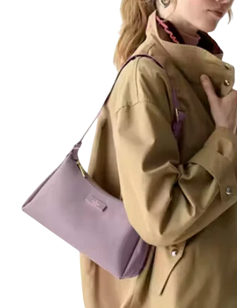 Kate Spade New York Carter Nylon Small Shoulder Bag Lavender Smoke