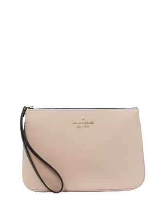 Kate Spade New York Chelsea Medium Wristlet Pouch  Warm Beige