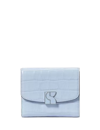Kate Spade New York Dakota Croc Embossed Bifold Flap Wallet North Star