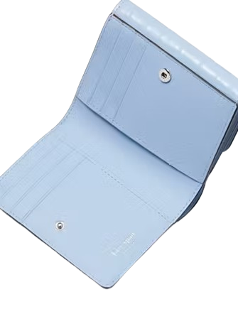 Kate Spade New York Dakota Croc Embossed Bifold Flap Wallet North Star