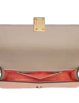 Kate Spade New York Deco Mini Flap Chain Crossbody Apricot Cream