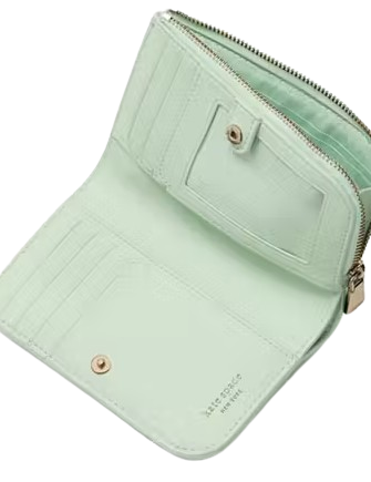 Kate Spade New York Deco Quilted Compact Wallet Pistachio Ice