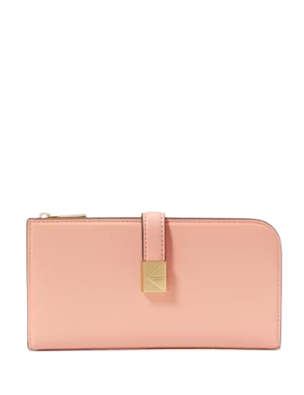 Kate Spade New York Deco Zip Slim Wallet Apricot Cream