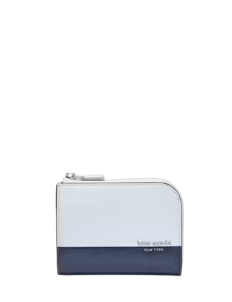 Kate Spade New York Devin Colorblocked Zip Card Case  Pale Sapphirine