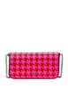 Kate Spade New York Devin Houndstooth Flap Chain Wallet Pink