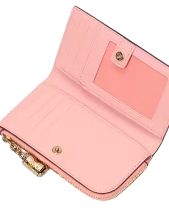 Kate Spade New York Devin Patent Small Bifold Wallet Pink Moon