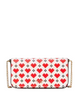 Kate Spade New York Devin Pixel Hearts Flap Chain Wallet Cream