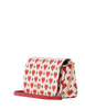 Kate Spade New York Devin Pixel Hearts Flap Chain Wallet Cream