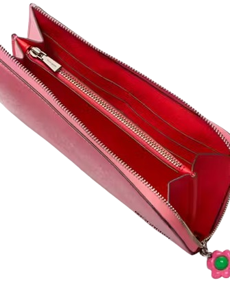 Kate Spade New York Devin Zip Around Continental Wallet Ruby Citrus