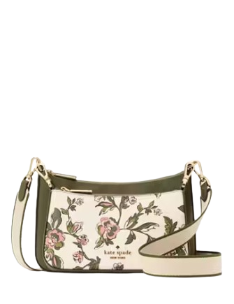 Kate Spade New York Duet Floral Small Crossbody  Meringue