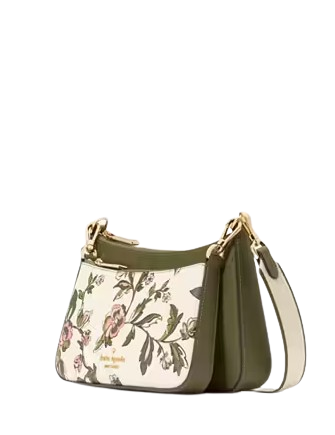 Kate Spade New York Duet Floral Small Crossbody  Meringue