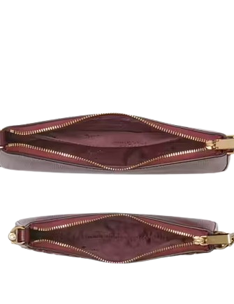 Kate Spade New York Duet Spade Flower Embroidered Small Crossbody Dark Merlot
