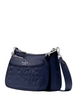 Kate Spade New York Duet Spade Flower Quilted Nylon Crossbody Parisian Navy