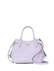 Kate Spade New York Dumpling Croc Embossed Mini Satchel Lavender Cream