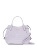 Kate Spade New York Dumpling Croc Embossed Small Satchel Lavender Cream