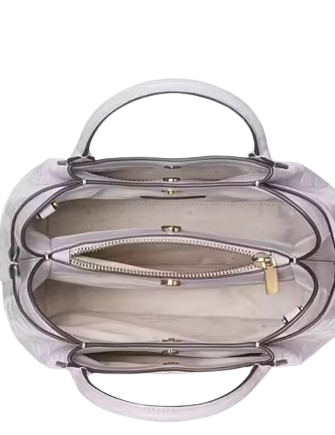 Kate Spade New York Dumpling Croc Embossed Small Satchel Lavender Cream