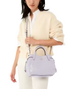 Kate Spade New York Dumpling Croc Embossed Small Satchel Lavender Cream