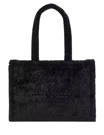 Kate Spade New York Ellie Faux Fur Large Tote Black