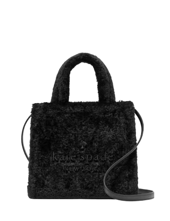Kate Spade New York Ellie Faux Fur Small Tote Black