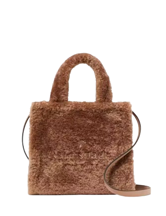Kate Spade New York Ellie Faux Fur Small Tote Light Fawn