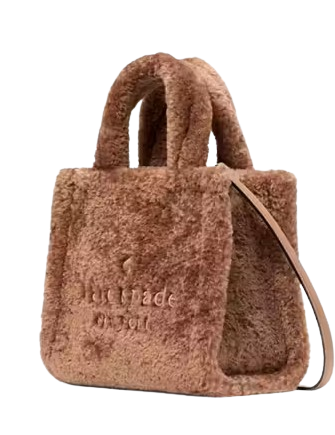 Kate Spade New York Ellie Faux Fur Small Tote Light Fawn