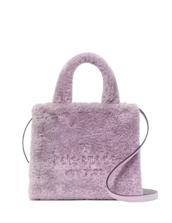 Kate Spade New York Ellie Faux Fur Small Tote Violet Mist