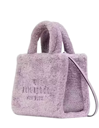 Kate Spade New York Ellie Faux Fur Small Tote Violet Mist