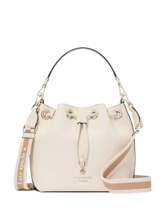 Kate Spade New York Emma Small Bucket Bag Parchment