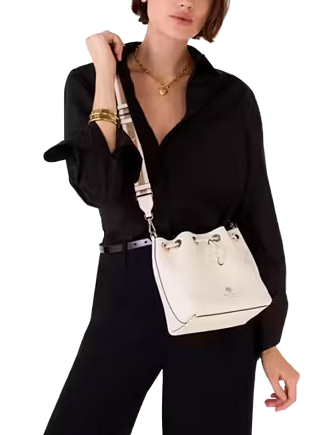 Kate Spade New York Emma Small Bucket Bag Parchment