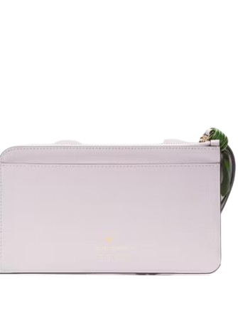 Kate Spade New York Flora Flower Medium L-Zip Wristlet Pale Amethyst