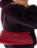 Kate Spade New York Frankie Textured Patent Leather Small East West Shoulder Red Jam