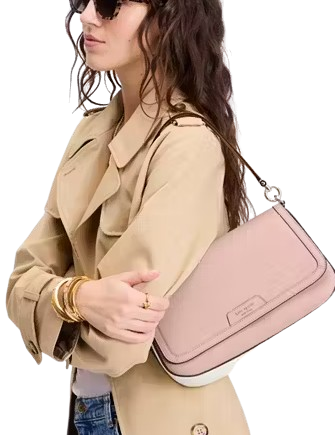 Kate Spade New York Hudson Convertible Flap Shoulder Bag Rose Smoke