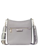 Kate Spade New York Hudson Pebbled Leather Large Messenger Crossbody Mountain Grey