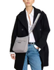 Kate Spade New York Hudson Pebbled Leather Large Messenger Crossbody Mountain Grey