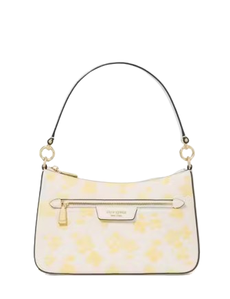 Kate Spade New York Hudson Spring Pansies Convertible Crossbody Yuzu Jam