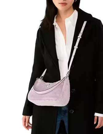 Kate Spade New York Kayla Faux Fur Small Convertible Shoulder Bag Violet Mist