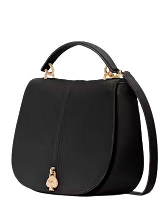 Kate Spade New York Kayla Pebbled Leather Saddle Bag Black