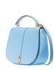 Kate Spade New York Kayla Pebbled Leather Saddle Bag Montauk Blue