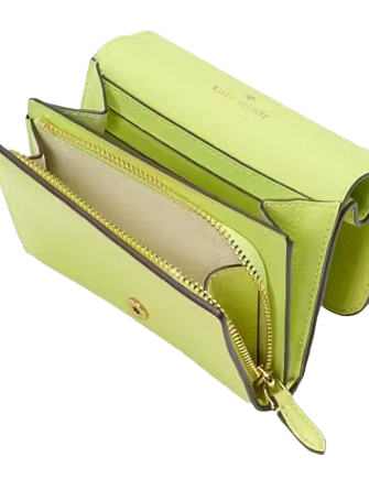 Kate Spade New York Kayla Small L-Zip Wallet Lime Slushy