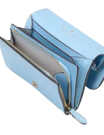 Kate Spade New York Kayla Small L-Zip Wallet Montauk Blue