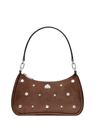 Kate Spade New York Kayla Suede Studs Small Convertible Shoulder Bag Hot Fudge